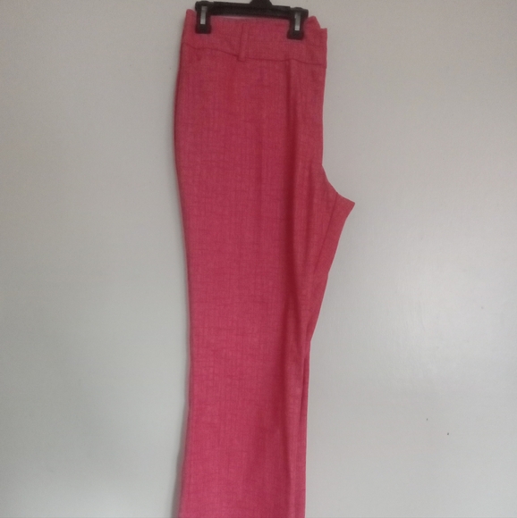 Pants - Newyork & Company Women's Chic Pink Bootcut Trousers Size 18